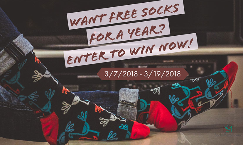 Enter to Win Free Socks for A Year!