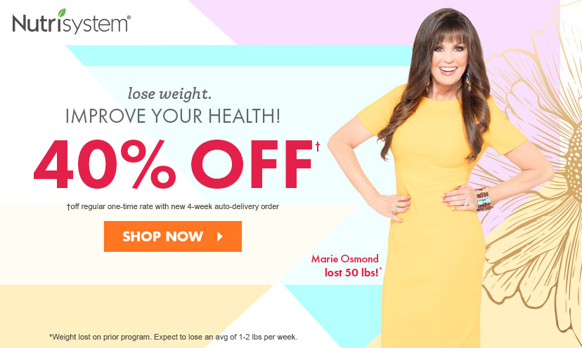 Get FREE Bars, Shakes and 40% off with Nutrisystem!