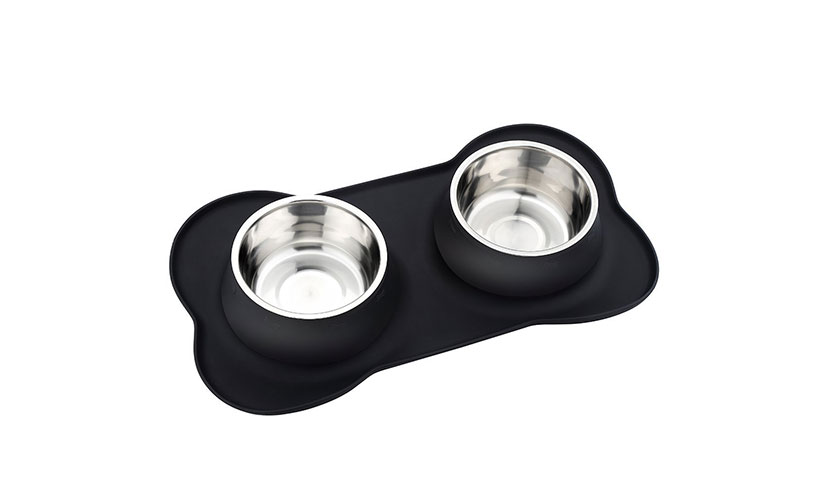 Save 57% on a Stainless Steel Dog Bowl Set!