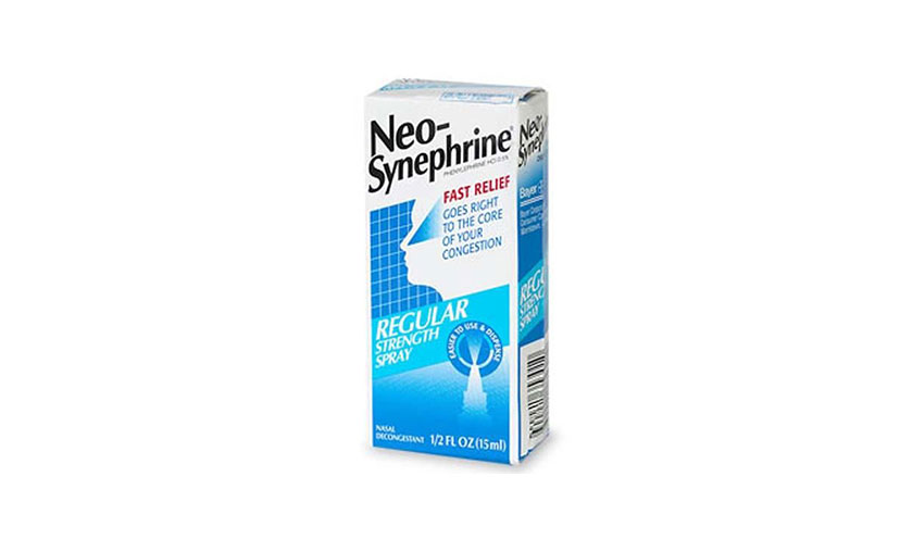 Save $1.50 on a Bottle of Neo-Synephrine Nasal Spray!