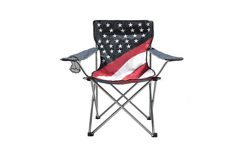 Save 21% on a Stars & Stripes Camping Quad Chair!