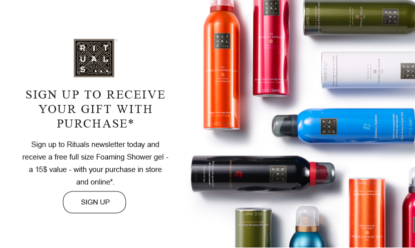 Get a FREE Foaming Shower Gel from Rituals!