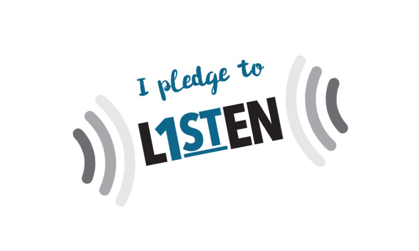 Get a FREE Listen First Bumper Sticker!