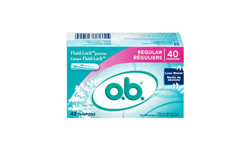 Get a FREE 40-Count Box of o.b. Tampons!