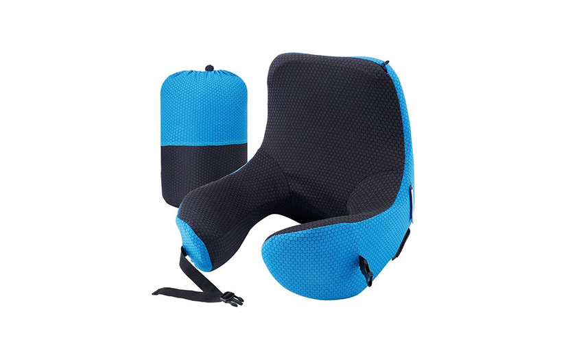 Save 41% on a Langria 6-in-1 Memory Foam Travel Pillow!
