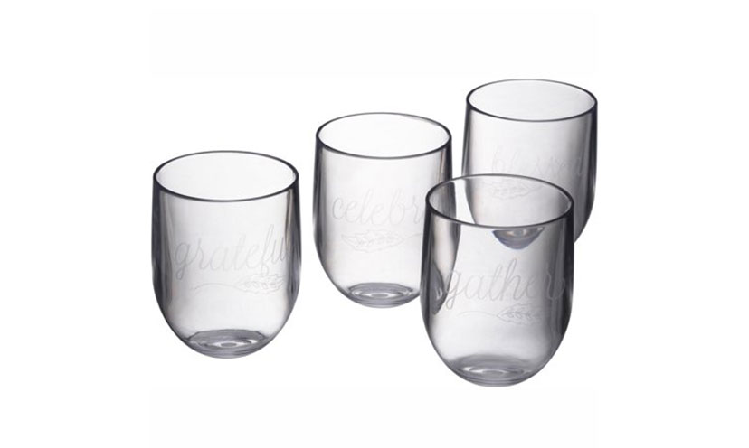 Save 58% on this 4-Pack of Stemless Wine Glasses!