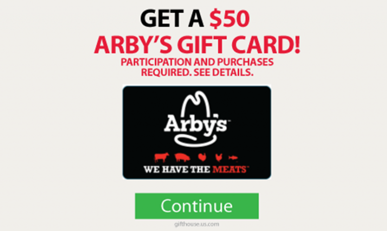 Get a $50 Arby’s Gift Card! – Get It Free